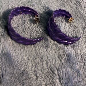 Y2K Purple Hoop Earrings